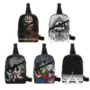 Heavy Metal Crossbody Chest Bags Pockets Travel Pack Messenger Sports Teens Shoulder Bag Unisex